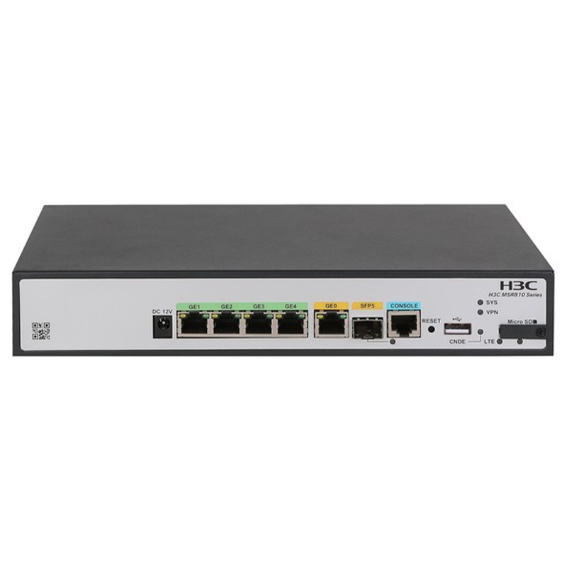 H3C MSR810-LM-CNDE-SJK 企业级6端口千兆4G LTE国密路由器(支持SM1/2/3/4)